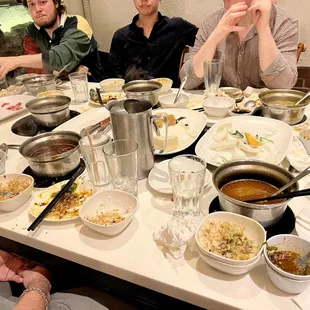 a table full of food