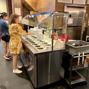 interior, sushi and sashimi