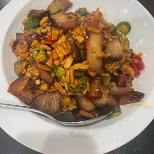 Smoked Beef with Hunan White Chilies