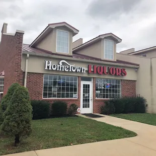 the front of the building