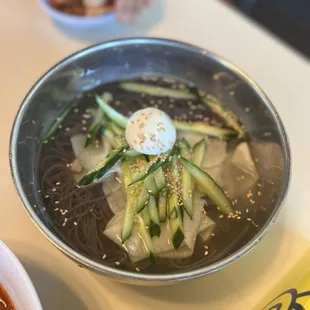 Naengmyeon (buckwheat noodle in cold broth)- $13.99  IG: @ohmyono