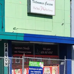 the front of a restaurant