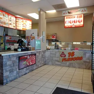 the interior of a restaurant