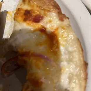 a slice of cheese pizza