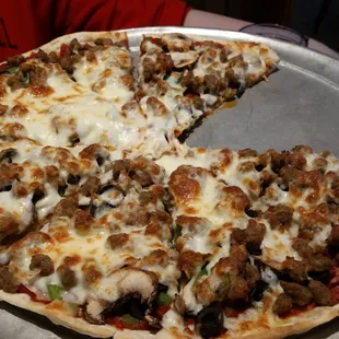 Thin-crust home town special.