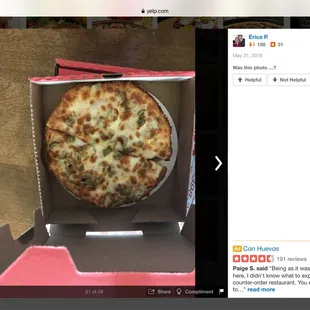 Pizza looks nothing like what I got and threw away..