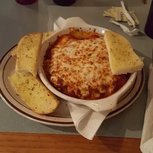 Lasagna is very tasty, and huge!!! Good choice tonight, Brad...