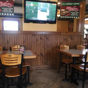 Just an old-school pizza joint, but it's clean and comfortable.