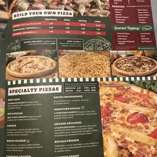 menu and prices