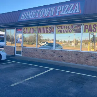 the front of the restaurant