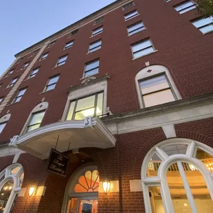 the front of a brick building