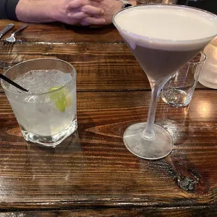 Espresso martini and margarita