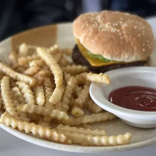 Cheeseburger with French Fries
