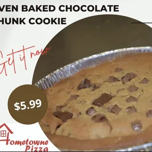 a chocolate chip cookie pie