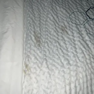 Sheets are soiled and extremely dirty.