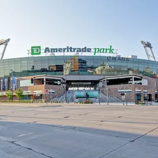 Adjacent to TD Ameritrade Park.