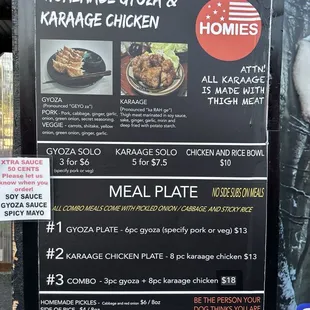 Japanese (karaage) fried chicken, and other things.