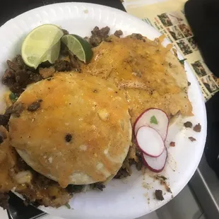 a plate of food on a table