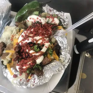 a close up of a plate of food