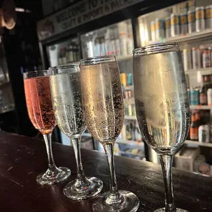 Champagne flight    dry and sweet