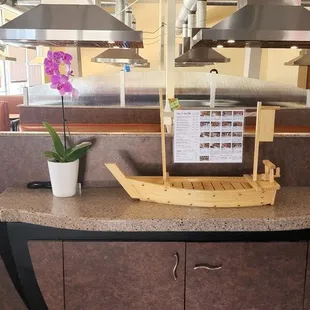 outside, sushi and sashimi