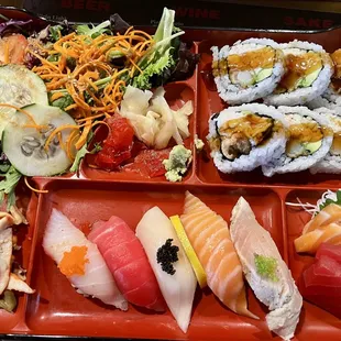 a variety of sushi