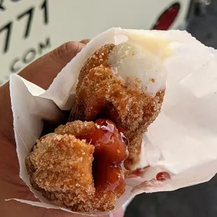 Filled Churros: Cream Cheese, Grape