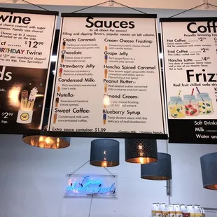 the menu