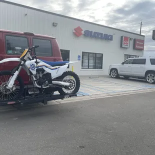 Picking up my new FC 350! These guys were great. Fast and friendly, great shop too. They have everything  you could want and more.