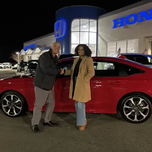 Another one of my customers getting great MPG in her new Civic Hybrid Touring!