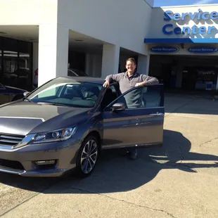 My husband and his new 2015 Honda Accord Sport
