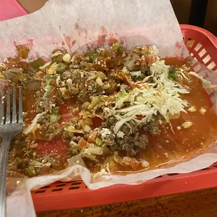 Huge enchiladas and all falling apart