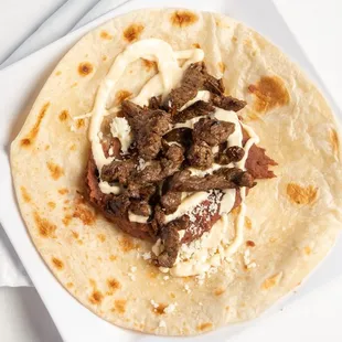 Baleada with Steak