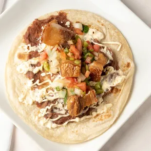 Chimol and Chicharron  Baleada