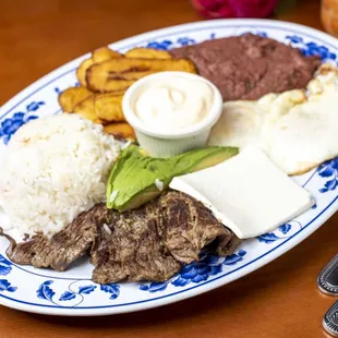 a plate of food on a table
