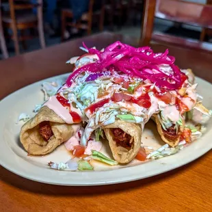 tacos Hondurenos (crispy) $13