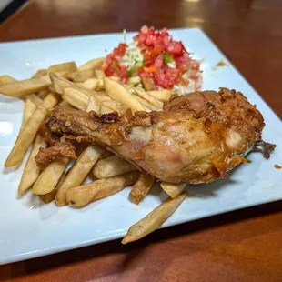 1/4 of a fried chicken $8