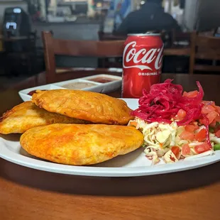 pastelitos de pollo (corn based, chicken meat pocket) $12