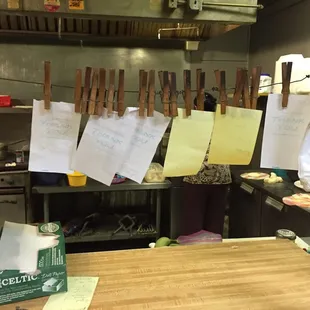 Orders in the pass window