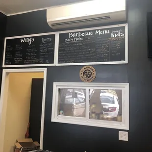 menus on the wall