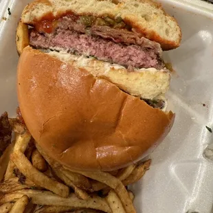 Well done burgers.