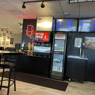 the inside of a restaurant