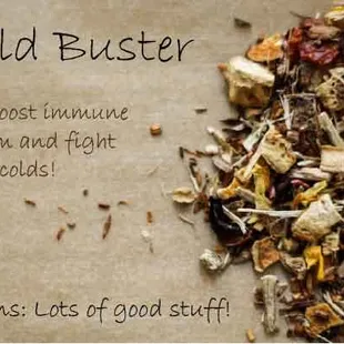 Cold buster herbal tea... one of our most popular!