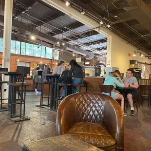 the interior of a coffee shop