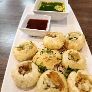 Pani Puri, just as Sonny the YouTuber described. So good!