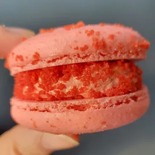 HOT CHEETOS - Tastes just like it, but in macaron form! If you see it on the menu, must-try!
