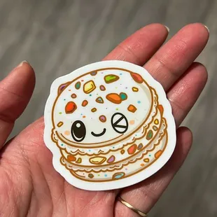 The complimentary sticker I received when I ordered 6 macarons!