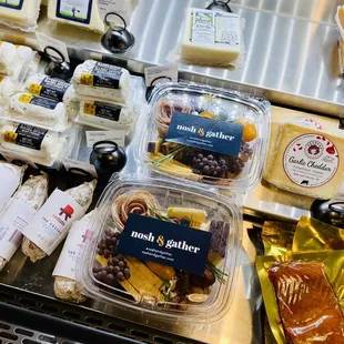 a variety of cheeses