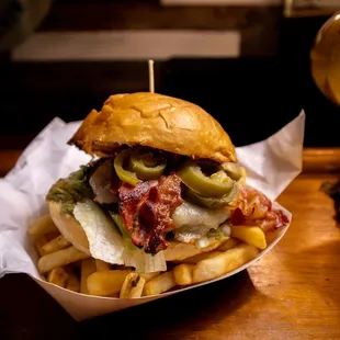 Jalapeño bacon burger