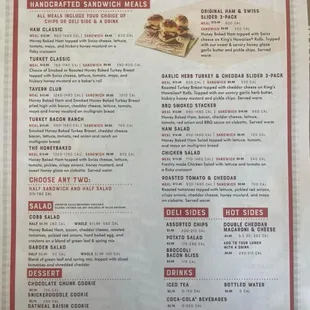 the menu